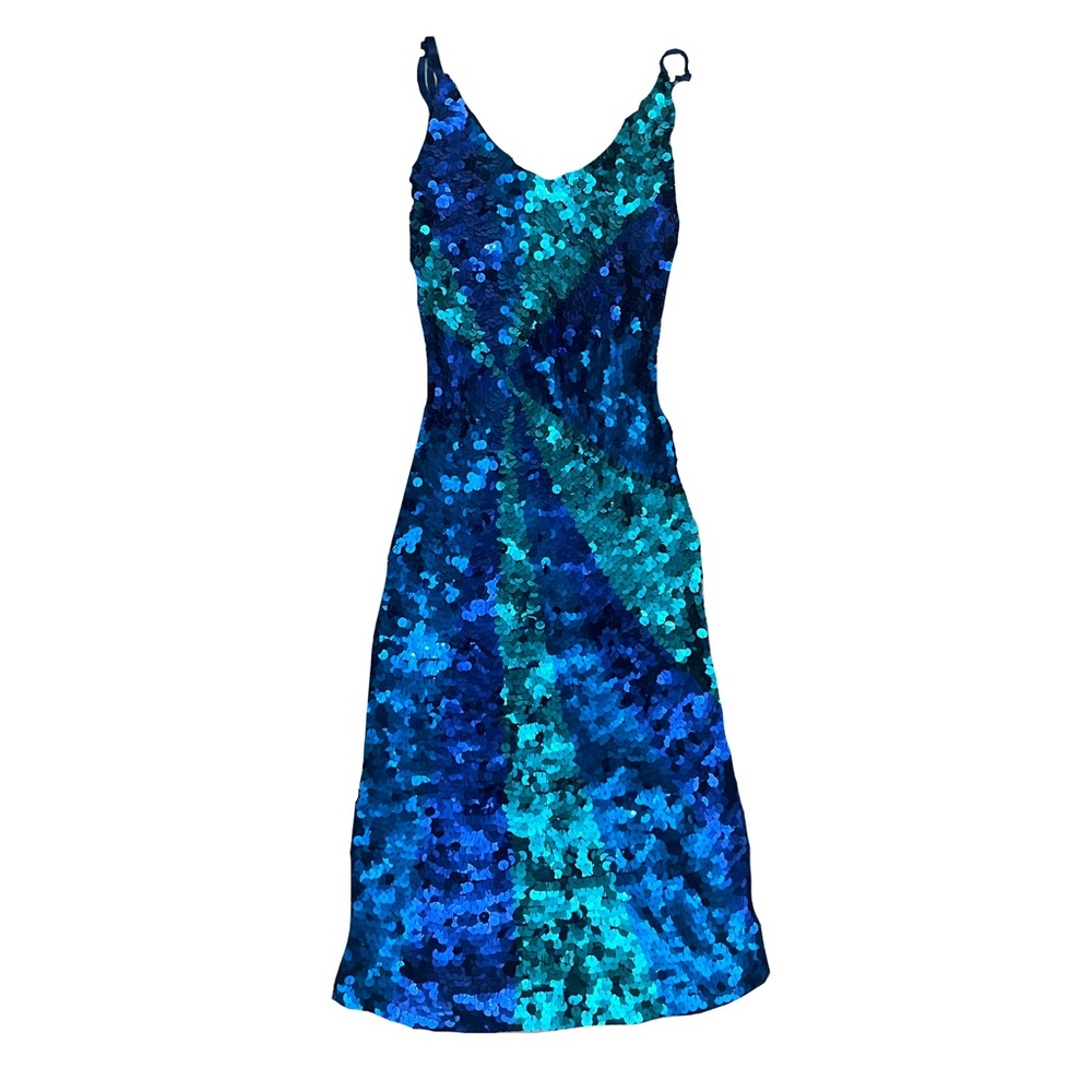 Blue Sequin Dress